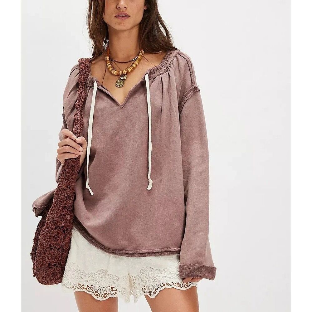 Free People Drawstring Pullover Hoodie